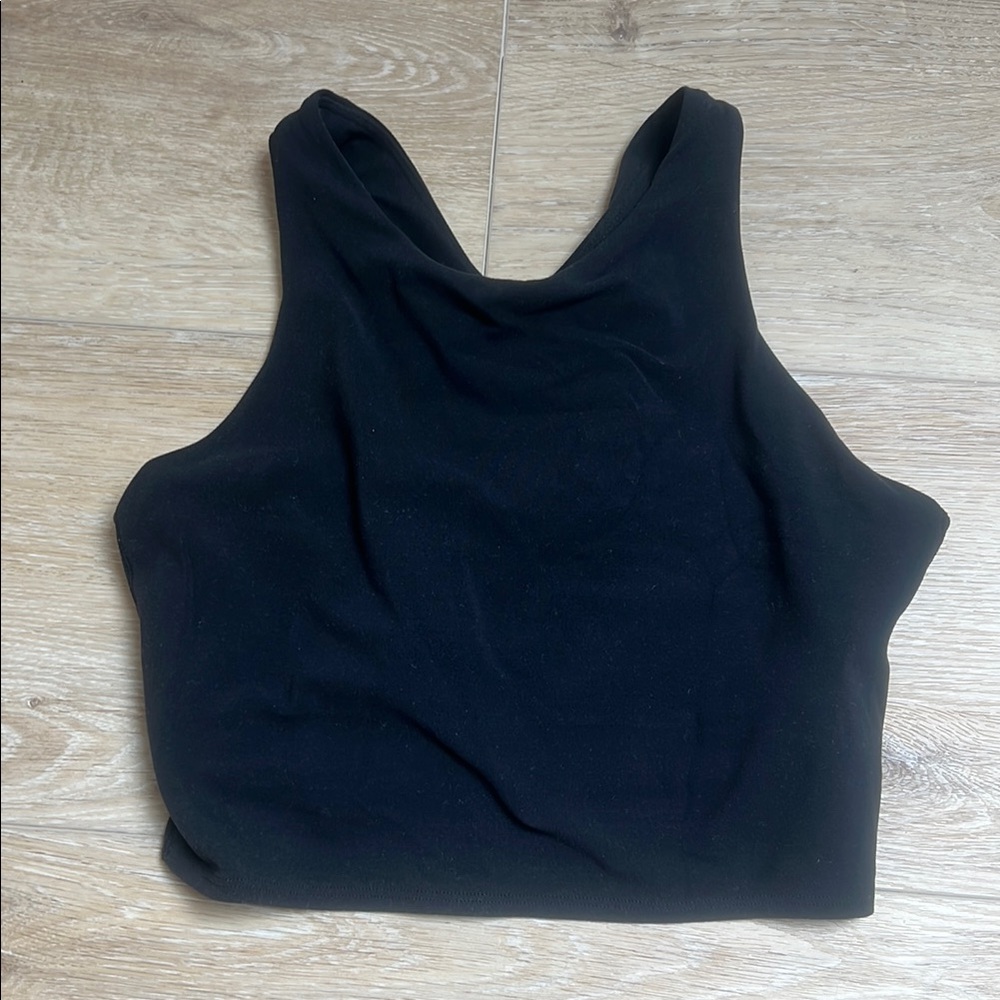 Athleta Black Crop Sports Bra